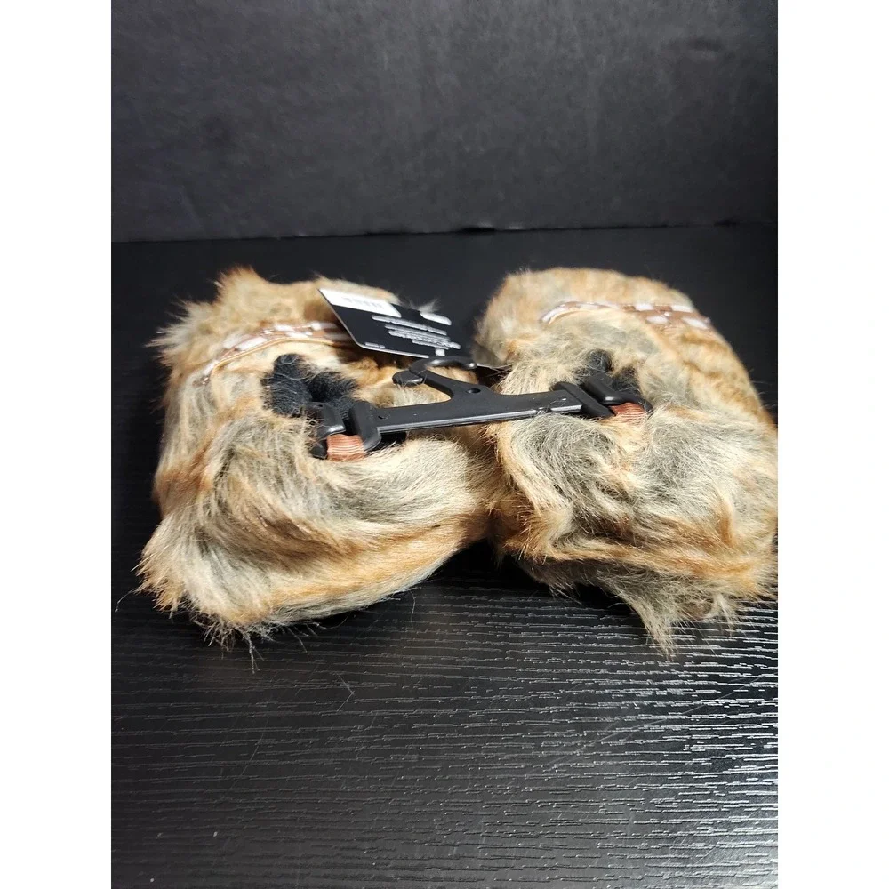 Star Wars Chewbacca Slippers Kids L 9-10 Brown Fuzzy Plush Cozy - Picture 4 of 6